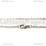 Collana in Acciaio Inox 45cm a Maglia Ovale 2mm